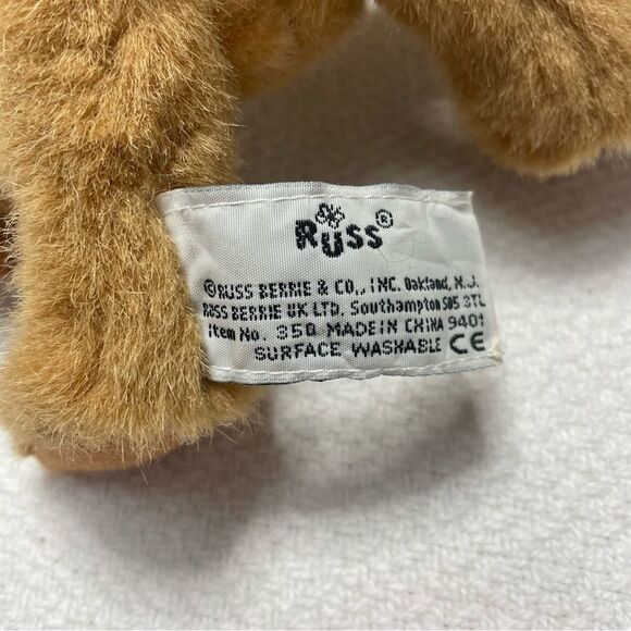 Russ Berrie & Co. Teddy Bear Light Brown Jointed Posable 7 1/2 Inches - Picture 4 of 5